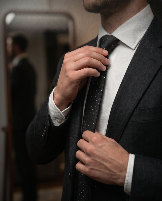 2H Black Necktie