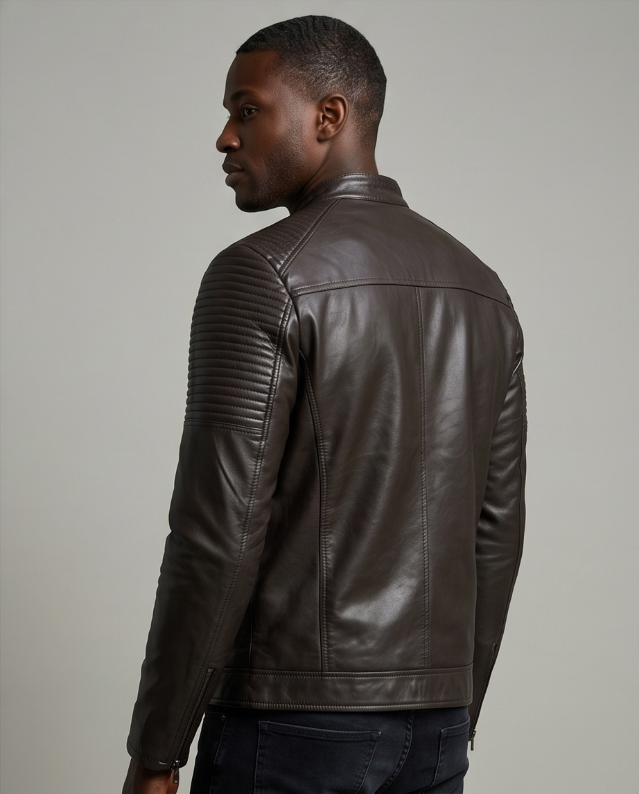 2H #8908 Brown Leather Jacket