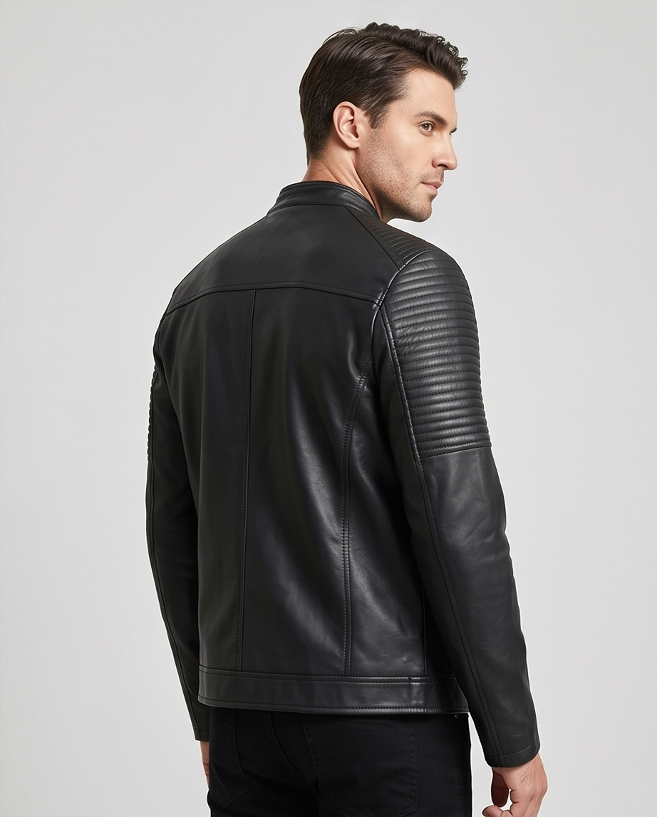 2H #8908 Black Leather Jacket
