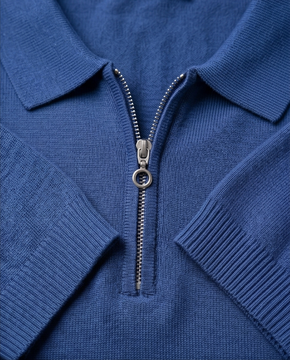 2H #20001-40 Navy Polo Knitted T-Shirt
