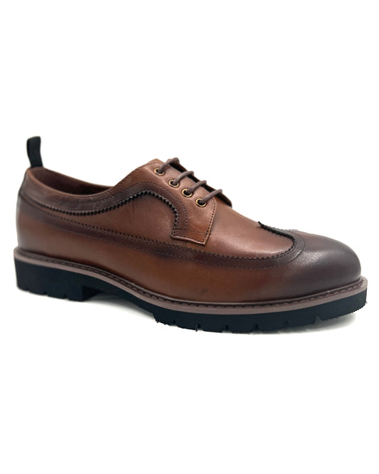 2H #010 Genuine Leather Brown Classic Shoes