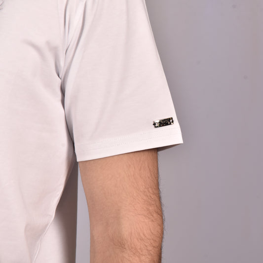 2H White Short Sleeve Basic T-shirt