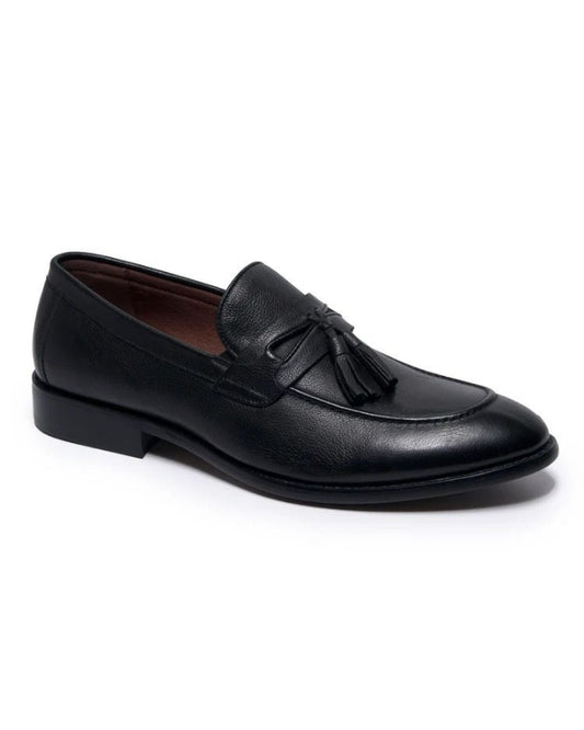 2H #D348-10-807 Black Classic Shoes Genuine Leather