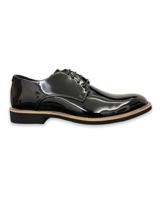 2H Black Shiny Classic Shoes