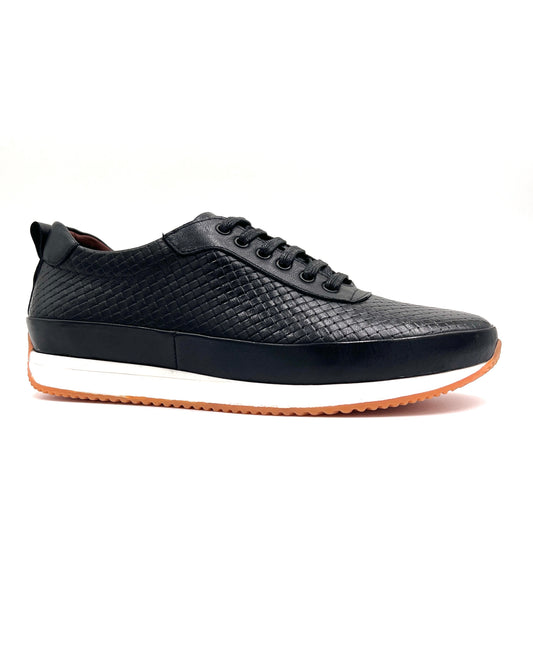 2H #B16024-131-1 Black Casual Shoes Genuine Leather