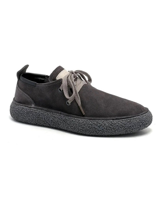2H #8301 Gray Genuine Leather Casual Shoes