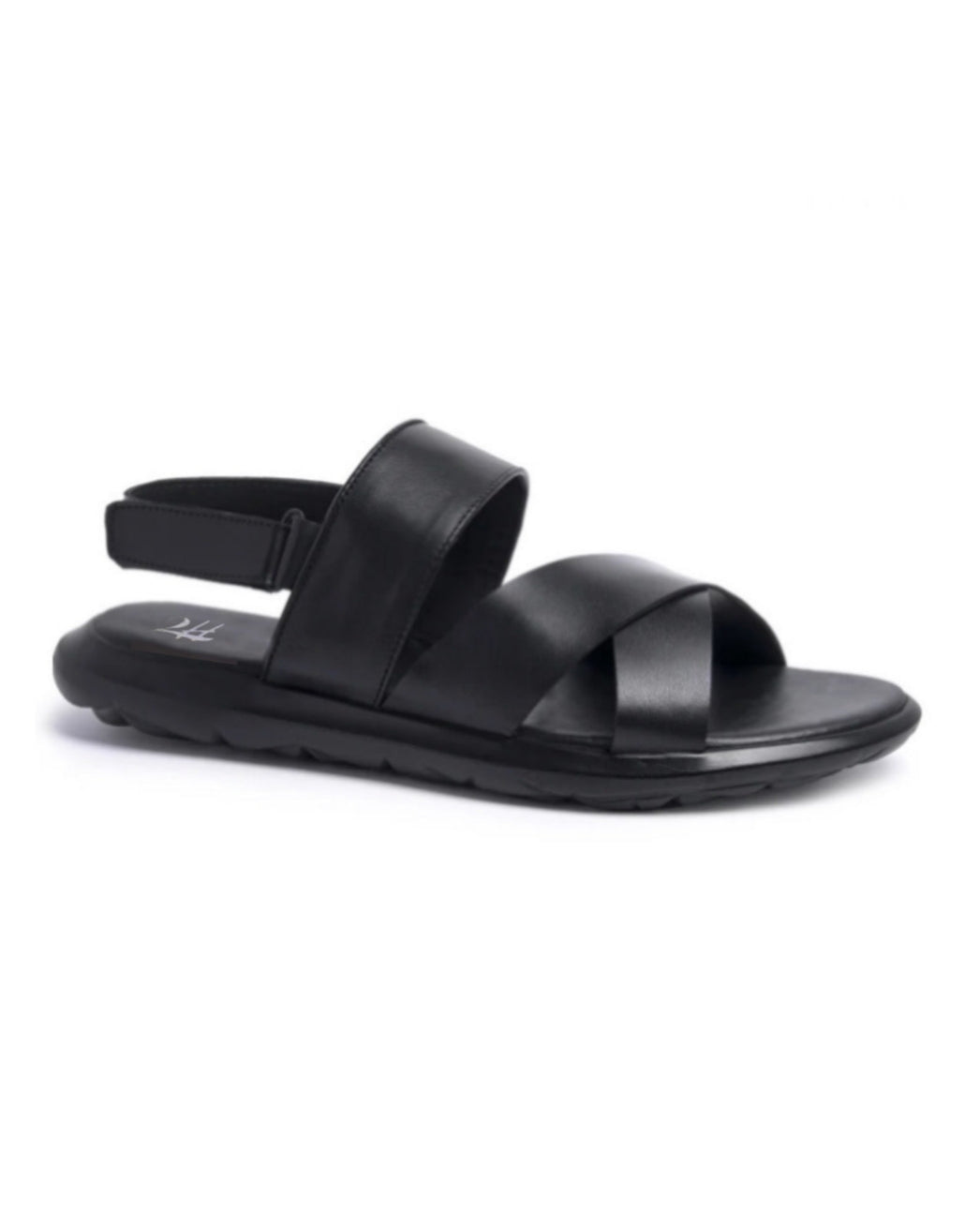 2H G10-23-1 Black Leather Sandals