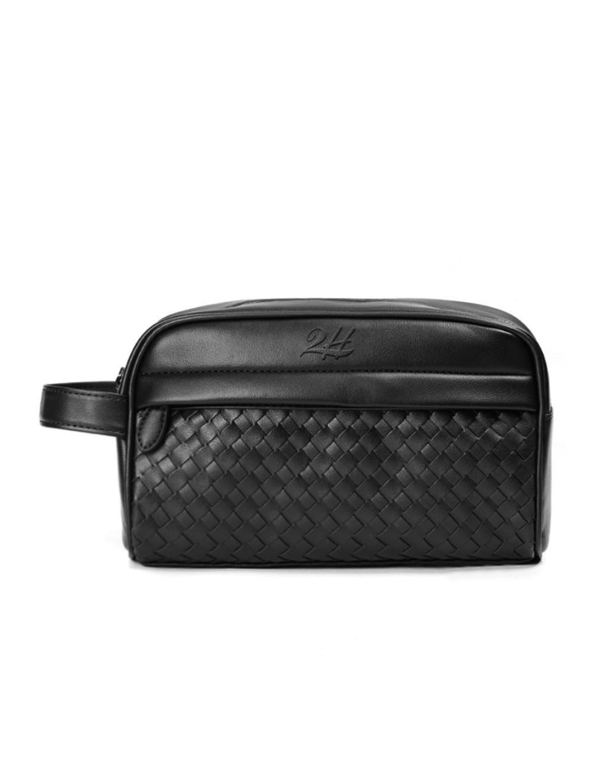 2H #X4084 Black knitted Clutch Bag