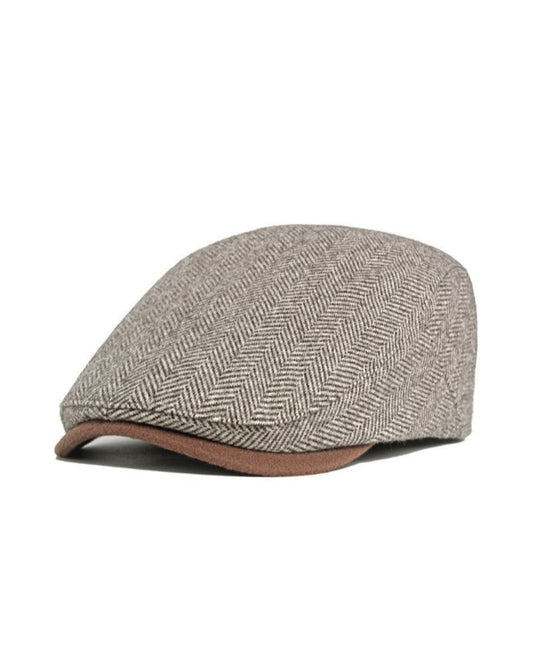 2H Light Coffee Herringbone Cap