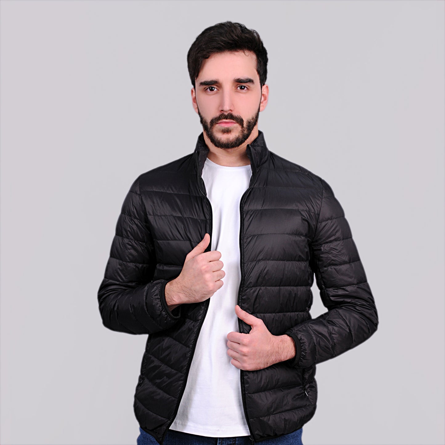 2H Light weight Black Casual Jacket