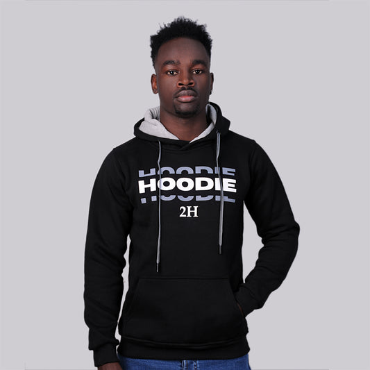 SALE! 2H Black Men Sweater Printed Warm Hoodie