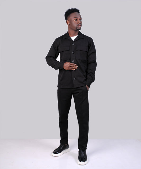2H #8008 Black Cotton Matching Set
