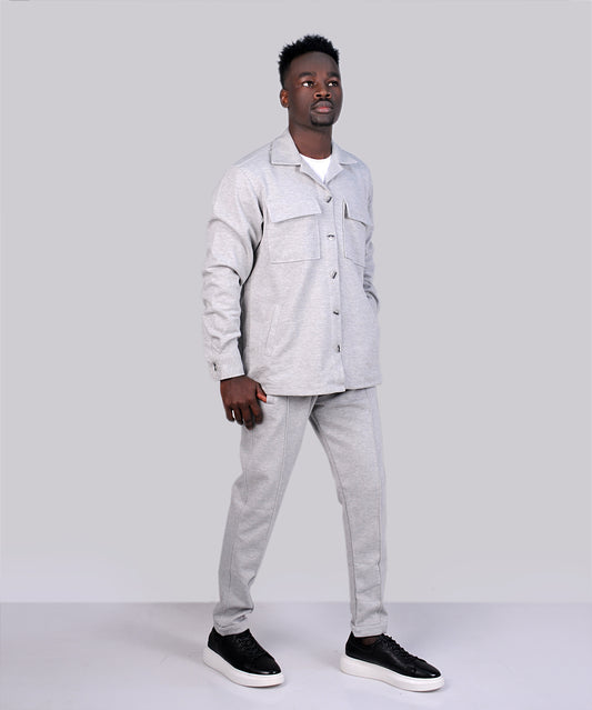2H #8008 Light Gray Cotton Matching Set