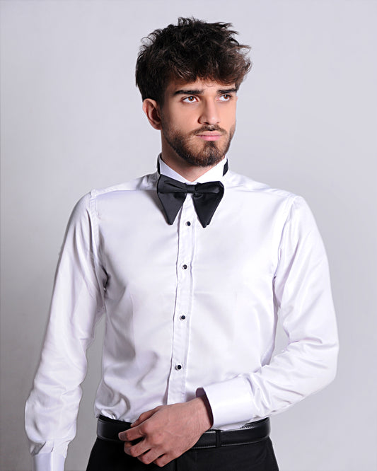 2H White Wingtip Collar Classic Shirt