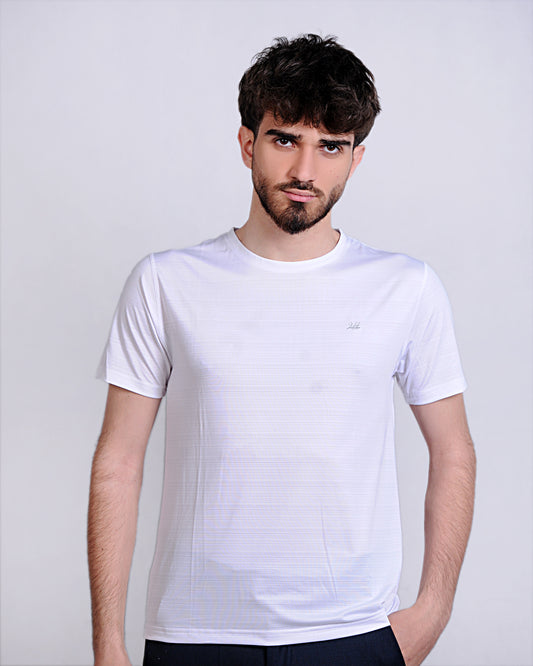 2H #CX.9310 White Short Sleeve Basic T-shirt
