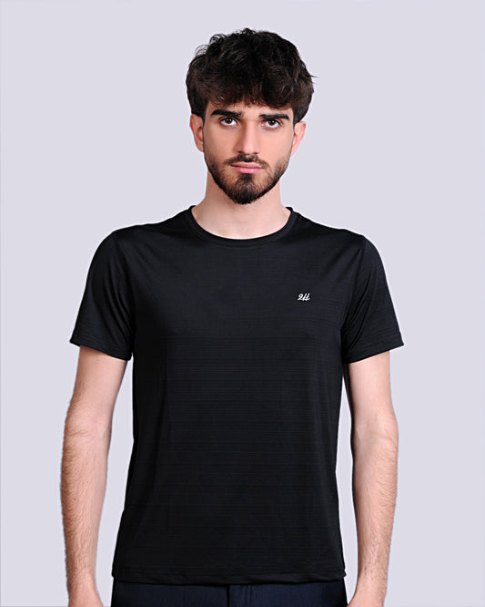 2H #CX.9310 Black Short Sleeve Basic T-shirt