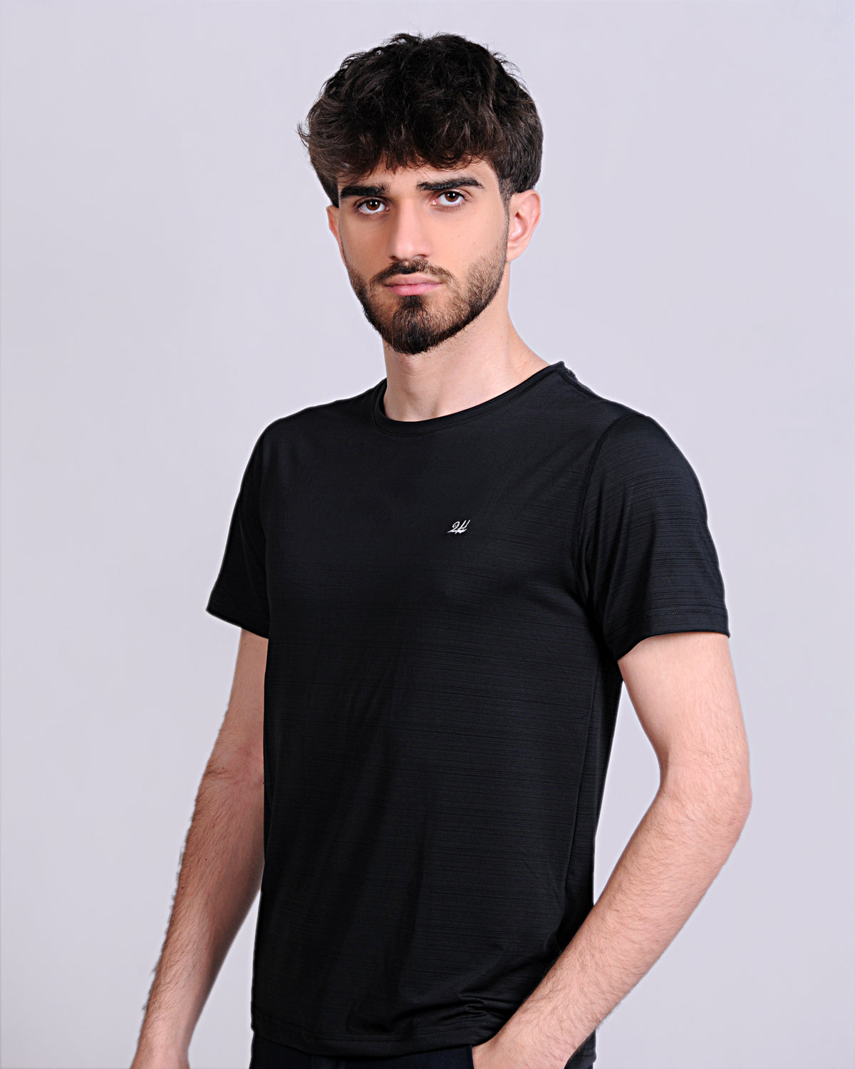 2H #CX.9310 Black Short Sleeve Basic T-shirt