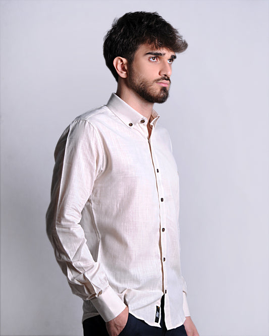 2H Beige linen Shirt
