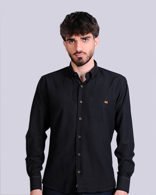 2H Black cotton Shirt