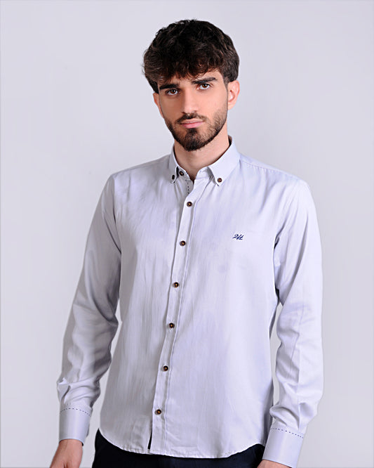 2H Gray Cotton Shirt