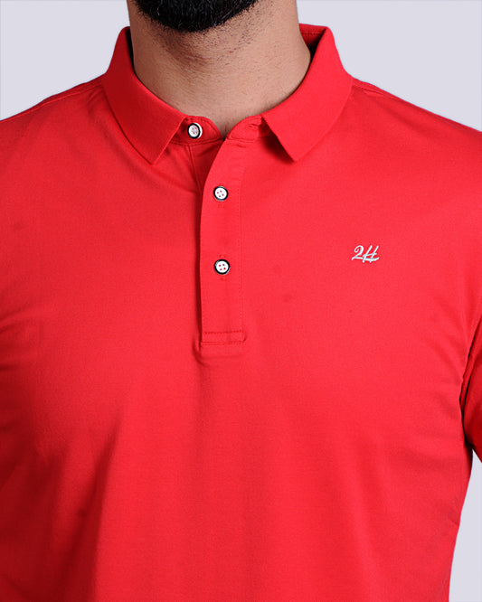 2H #CX.2101 Red Polo T-shirt