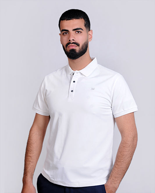 2H #CX.231 White Polo T-shirt