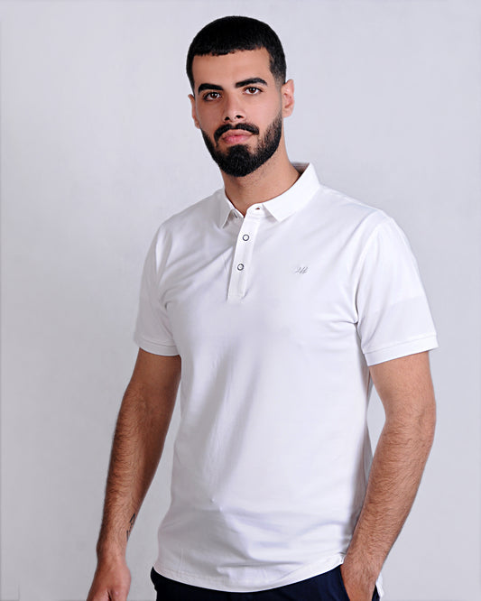 2H #CX.2101 White Polo T-shirt