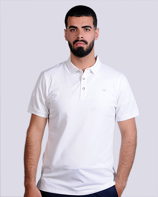 2H #CX.2101 White Polo T-shirt