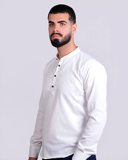 2H White Three-Button Shirt