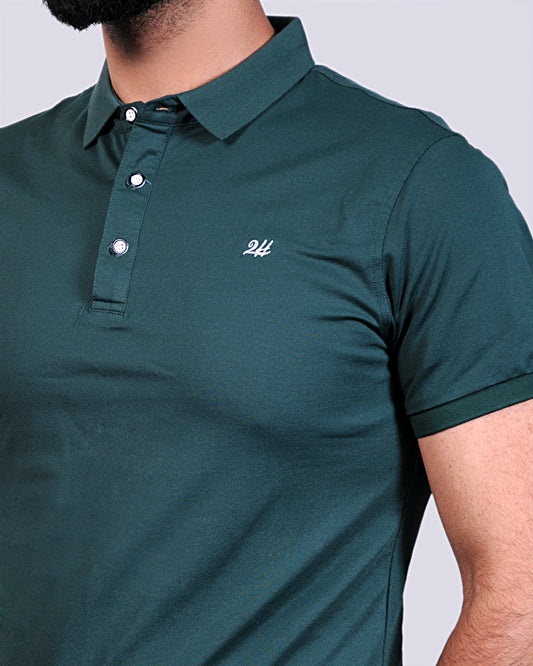 2H #CX.2101 Green Polo T-shirt