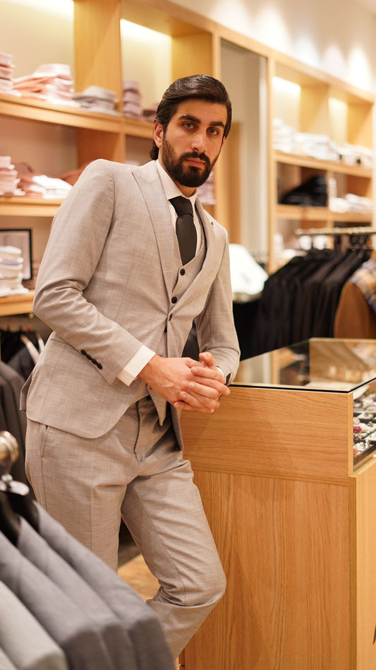 2H #1491 Light Gray Casual Suit
