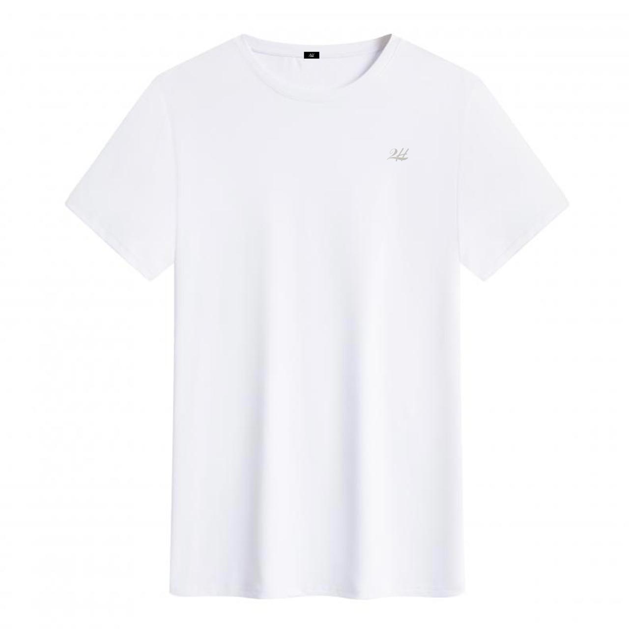 2H #CX233 White Short Sleeve Basic T-shirt