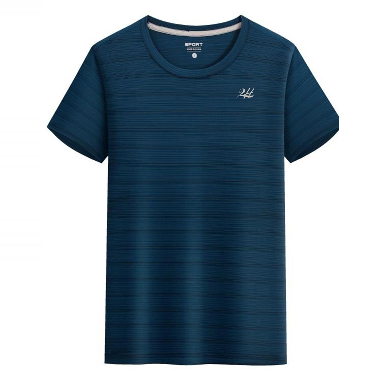 2H #CX.9310 Navy Short Sleeve Basic T-shirt