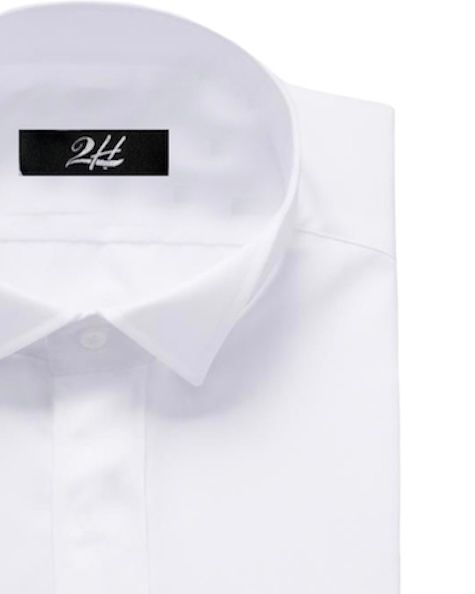 2H White Wingtip Collar Classic Shirt