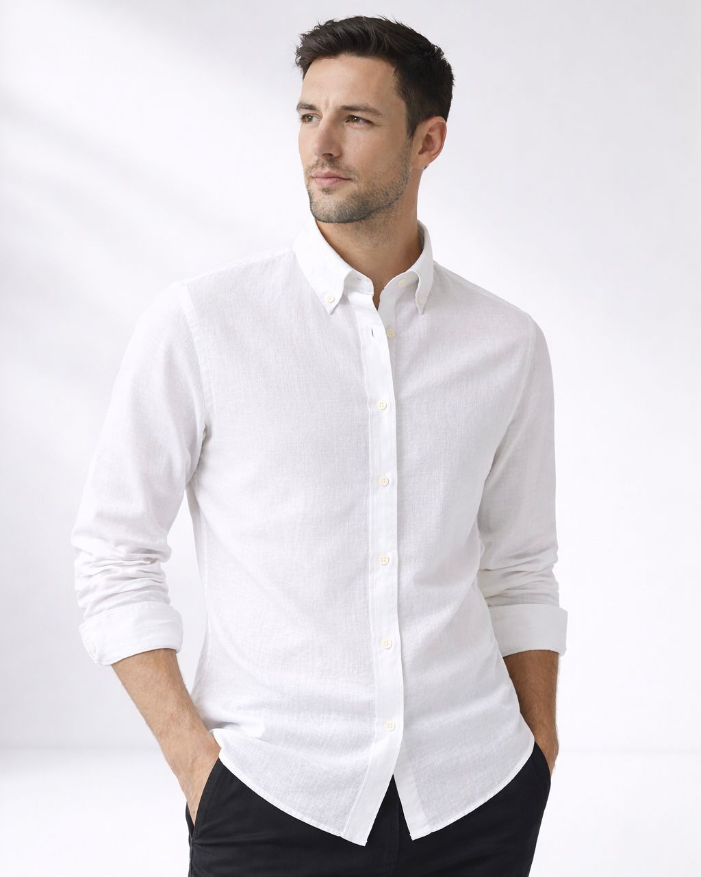 2H #25S8 Twill Cotton Regular Fit Shirt