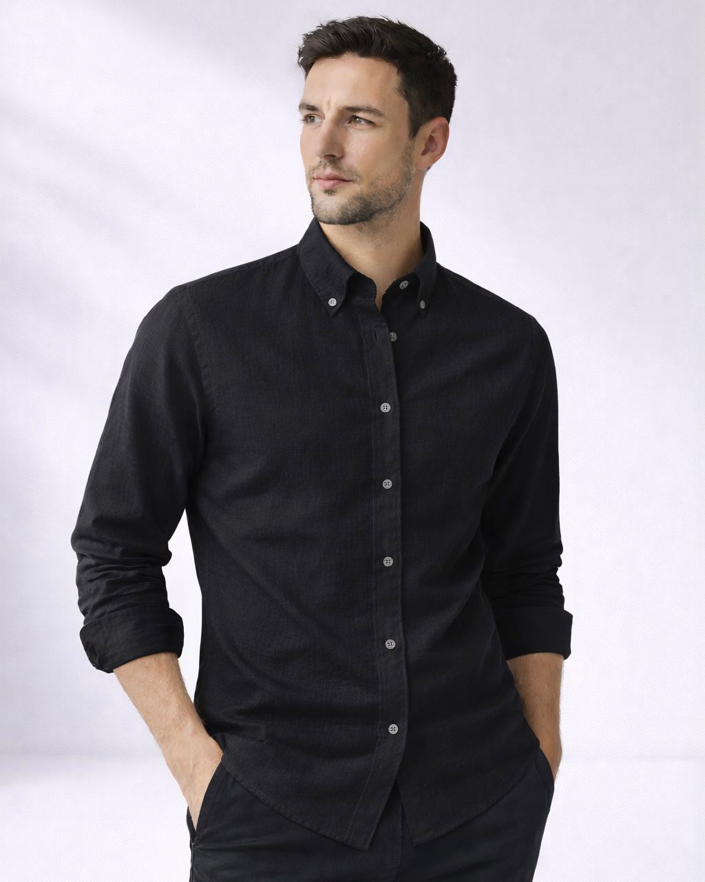 2H #25S8 Twill Cotton Regular Fit Shirt