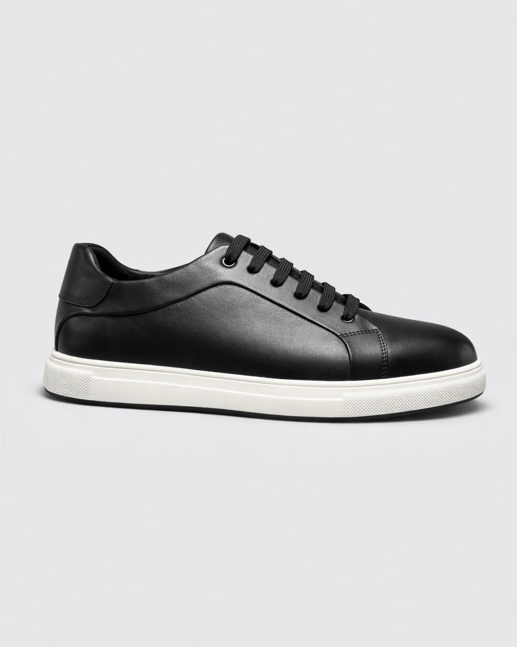 2H #04G Genuine Leather Black Casual Shoes