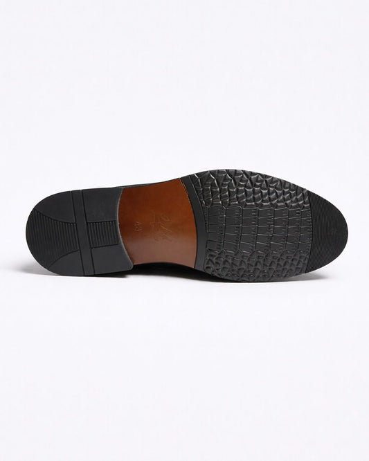 2H #13G Genuine Leather Shining Black Classic Shoes