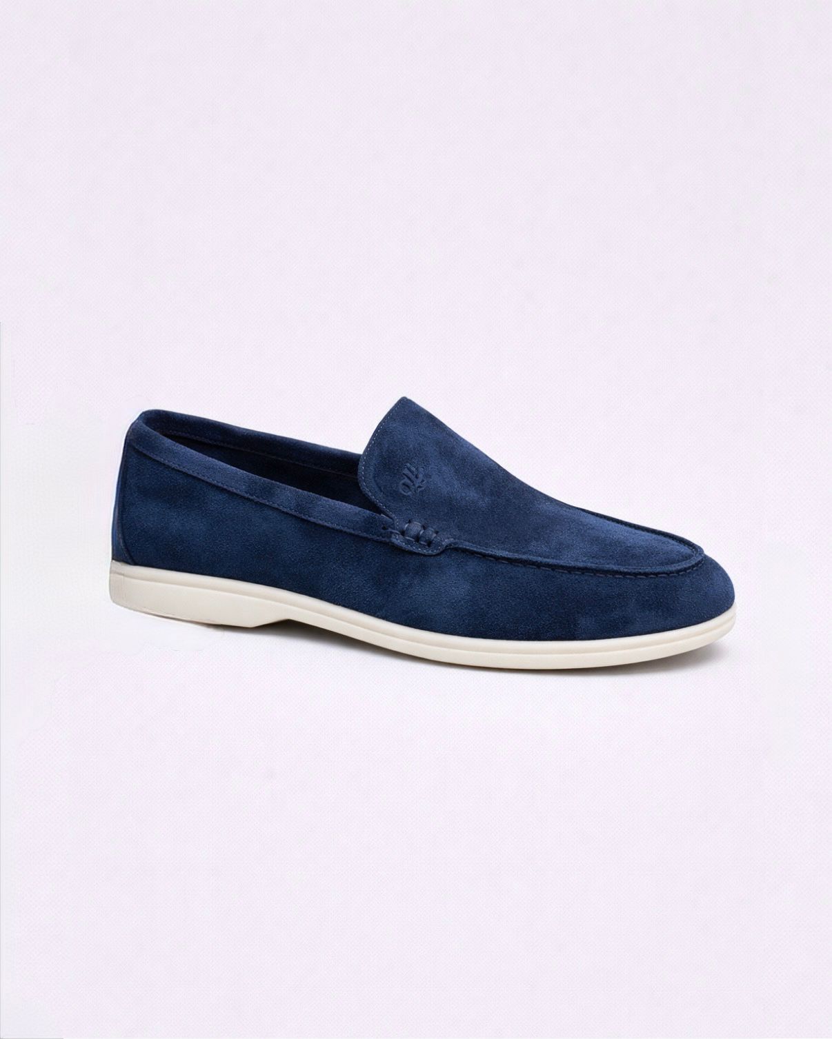 2H #17G Genuine Leather Chamois Navy Casual Shoes