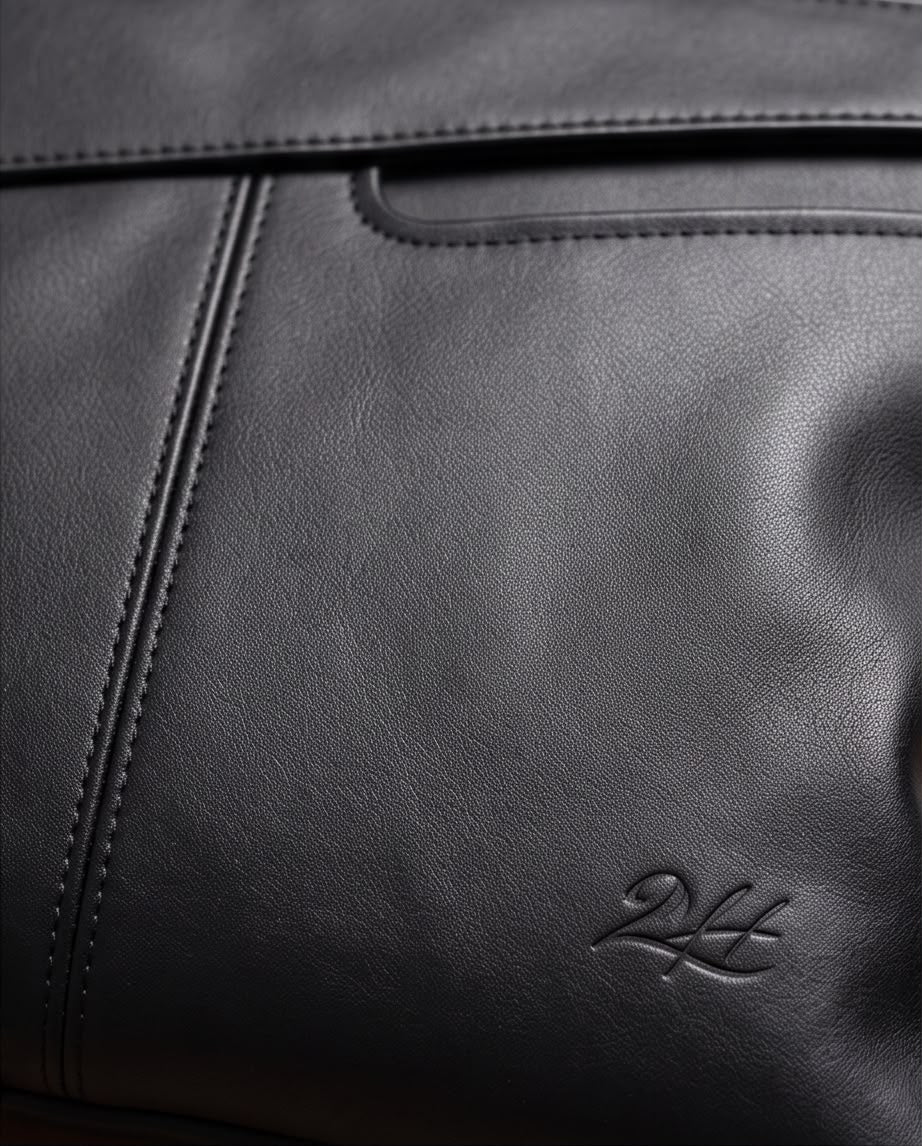 2H #CX1003 Black PU Leather Clutch Bag