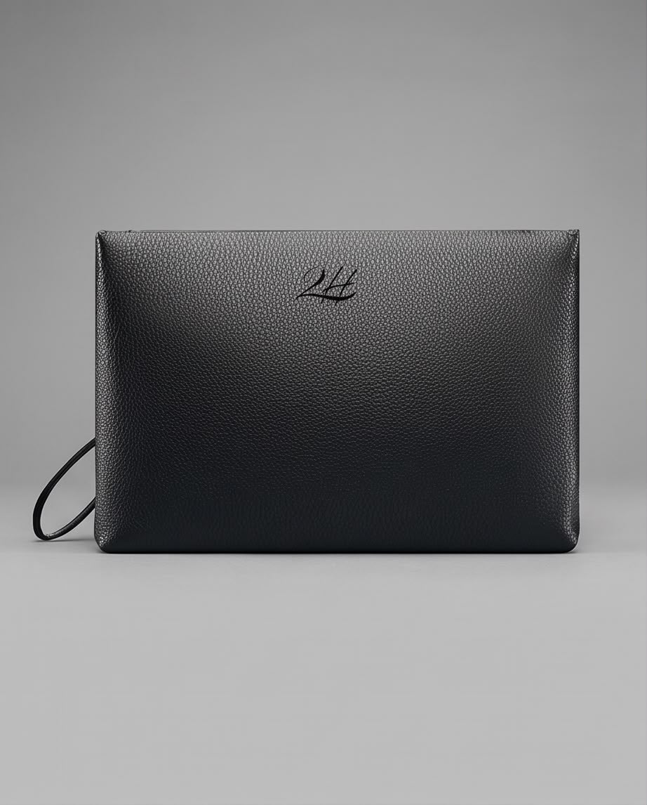 2H #66235 Black Genuine leather Clutch Bag