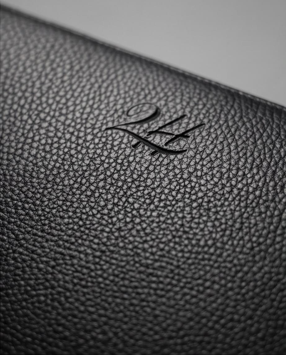 2H #66235 Black Genuine leather Clutch Bag