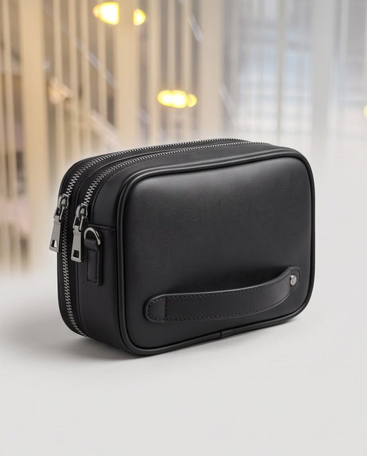 2H #9913 Black Shoulder Messenger Bag