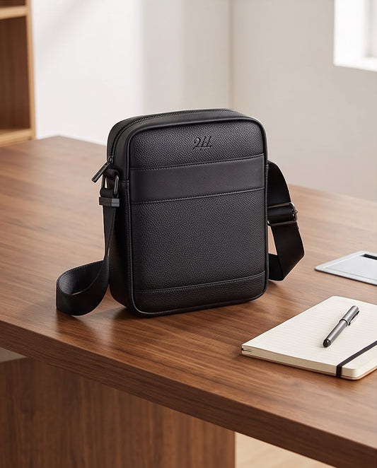 2H #SH31-2 Black Shoulder Messenger Bag