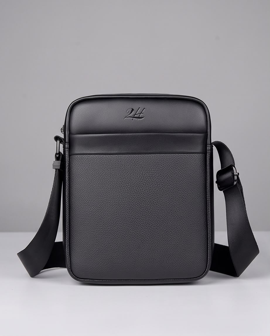 2H #SH01-2 Black Shoulder Messenger Bag
