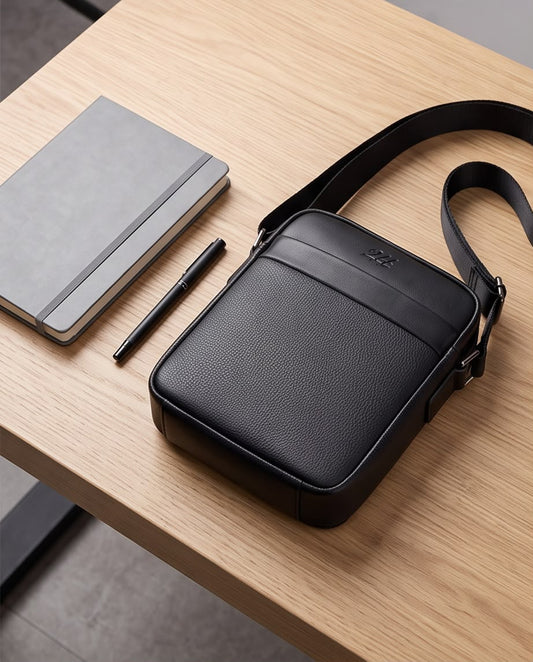 2H #SH01-2 Black Shoulder Messenger Bag