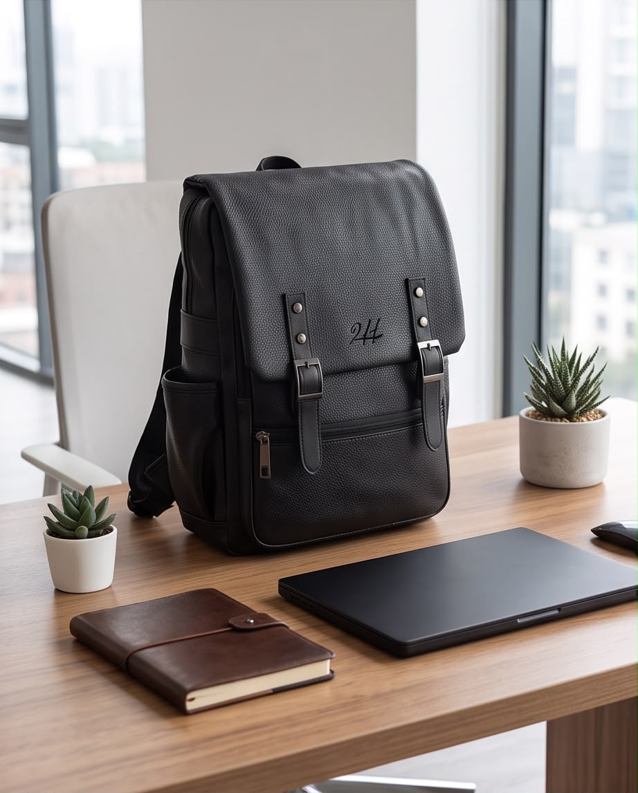 2H Black Backpack
