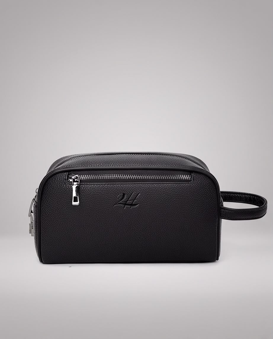 2H #8201 Black Clutch Bag With Lock