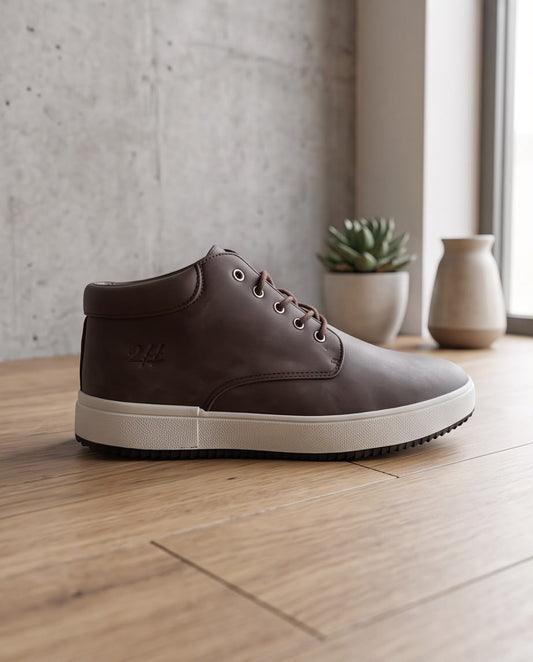 2H Brown Nubuck Leather Casual Boot