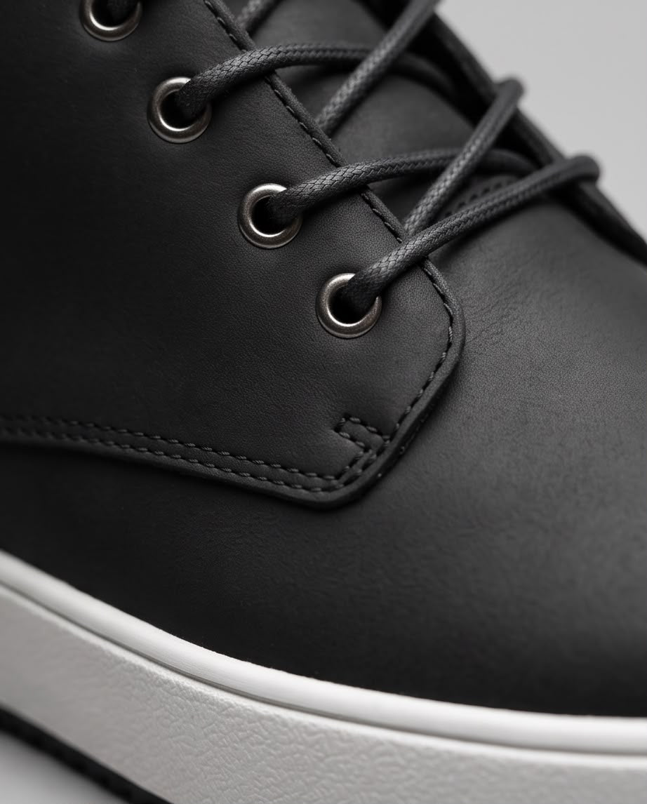 2H Black Nubuck Leather Casual Boot